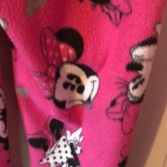 Disney Minnie Mouse Pink Fleece Pajama Pants Womens Small S 4-6 - Picture 11 of 14